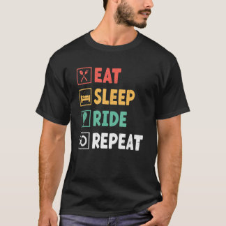 T-shirt Mangez le train du sommeil Répétez l'air de l'aven