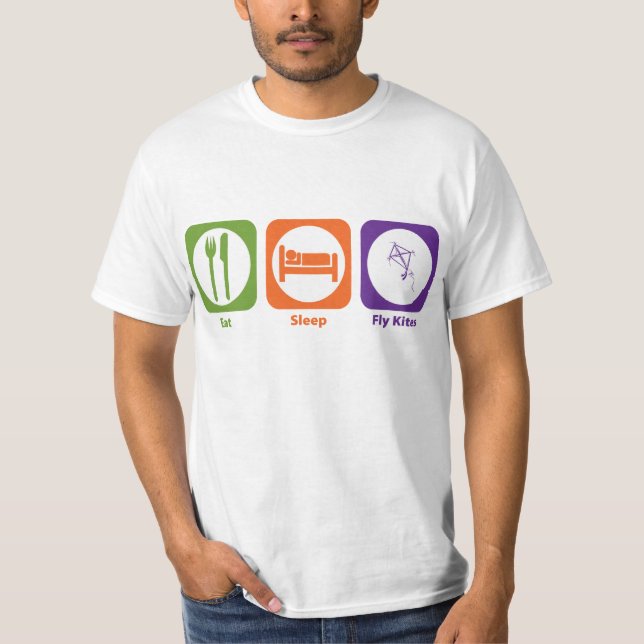 T-shirt Mangez les cerfs-volants de mouche de sommeil (Devant)