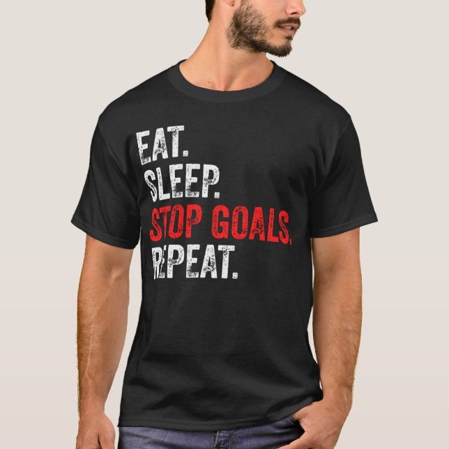 T-shirt Mangez les objectifs d'arrêt de sommeil Répéter -  (Devant)
