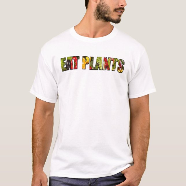 T-shirt Mangez les plantes (Devant)