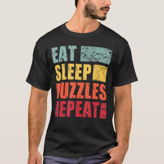 T-shirt Mangez les puzzles du sommeil Répéter