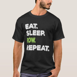 T-shirt Mangez ligne de sommeil Répétez le cadeau de remor
