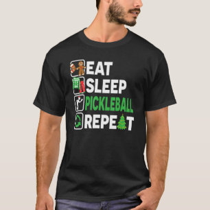 T-shirt Mangez Pickleball de sommeil Répéter Pajama de Noë