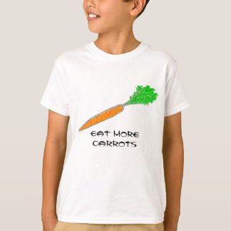 T-shirt Mangez plus de chemises de carottes
