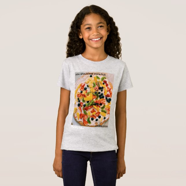 T-Shirt Mangez Plus De Fruits Cookie Pizza (Devant entier)