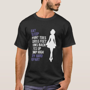 T-shirt Mangez Point de sommeil orteils pieds croisés bras