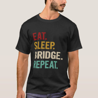T-shirt Mangez Pont de sommeil Répéter Funny Pont Lecteur 