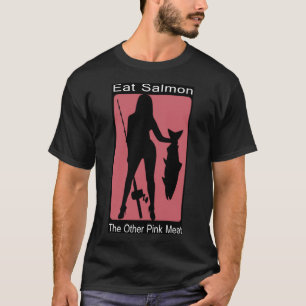 T-shirt Mangez Saumon L'Autre Viande Rose