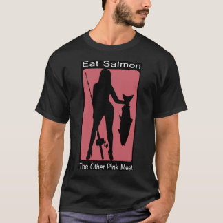 T-shirt Mangez Saumon L'Autre Viande Rose