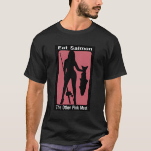 T-shirt Mangez Saumon L'Autre Viande Rose