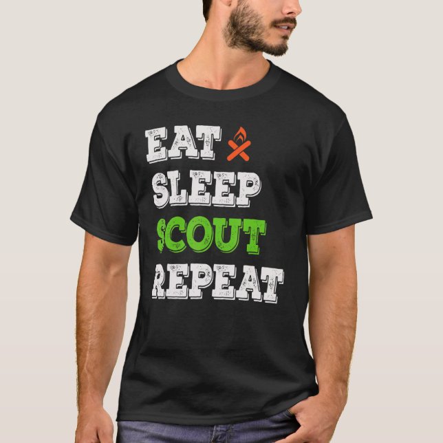 T-shirt Mangez Scoutisme Scoutisme Répéter Scoutisme (Devant)
