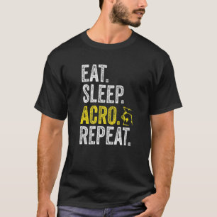 T-shirt Mangez Sleep Acro Répéter Acrobat Gymnastique Funn