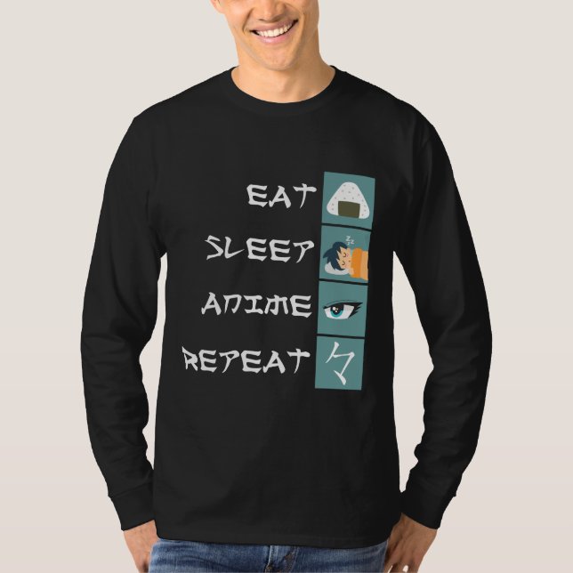 T-shirt Mangez Sleep Anime Novelity (Devant)