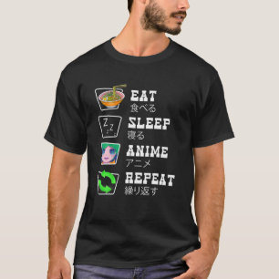 T-shirt Mangez Sleep Anime Répéter Funny Anime Anime Lover