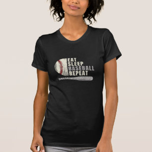 T-shirt Mangez Sleep Baseball Répéter Funny Baseball Playe