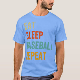 T-shirt Mangez Sleep Baseball Répéter Funny Sport Player V