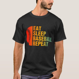 T-shirt Mangez Sleep Baseball Répéter joueur de baseball