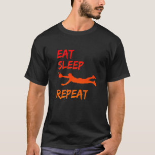 T-shirt Mangez Sleep Baseball Répétez Baseball Player Base