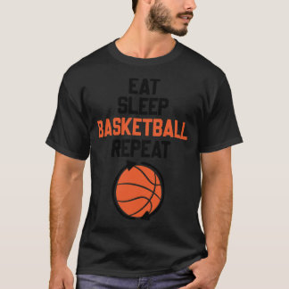 T-shirt Mangez Sleep Basketball Répéter le ventilateur de 