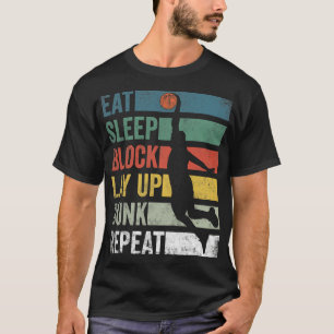 T-shirt Mangez Sleep Basketball Répéter Lecteur de basket-
