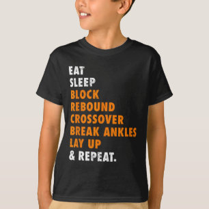 T-shirt Mangez Sleep Basketball Répéter un cadeau amusant 