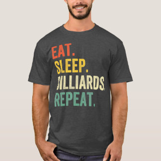T-shirt Mangez Sleep Billiards Répétez Funny Pool Player V