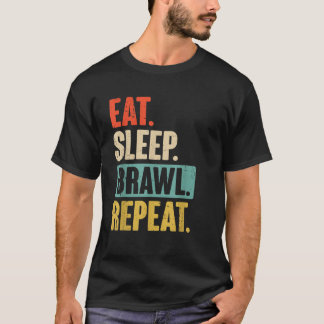 T-shirt Mangez Sleep Brawl Répéter Funny Retro Video Ga