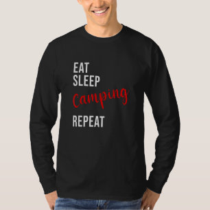 T-shirt Mangez Sleep Camping Motorhome Camper Caravan Tent