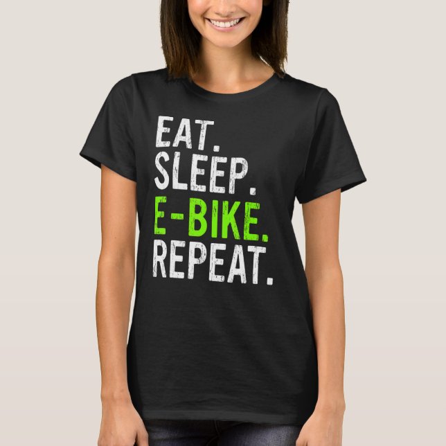 T-shirt Mangez Sleep E Vélo Répéter E MTB 1 (Devant)