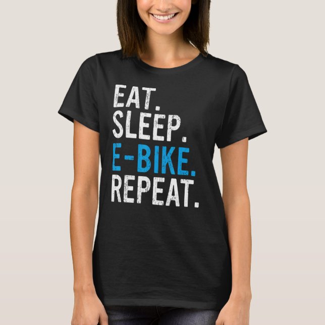 T-shirt Mangez Sleep E Vélo Répéter E MTB 3 (Devant)