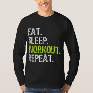 T-shirt Mangez Sleep Exercice Répétez Funny Travaillez deh