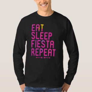 T-shirt Mangez Sleep Fiesta Répéter Cinco De Mayo Happy Me