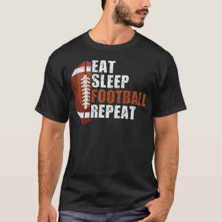 T-shirt Mangez Sleep Football Répéter Jeune Chemise Jeunes