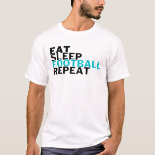 T-shirt Mangez Sleep Football Répéter Les Amateurs De Foot