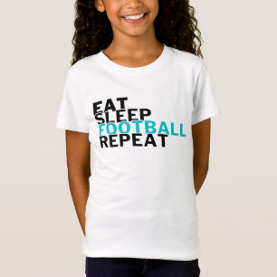T-Shirt Mangez Sleep Football Répéter Les Amateurs De Foot