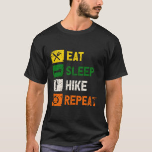 T-shirt Mangez Sleep Hike Répéter Randonnée Camg