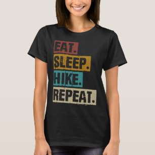 T-shirt Mangez Sleep Hike Répéter Retro Vintage Hiker Rand