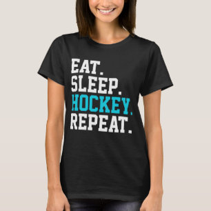 T-shirt Mangez Sleep Hockey Repeat -Amateurs de hockey
