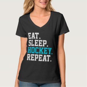 T-shirt Mangez Sleep Hockey Repeat -Amateurs de hockey
