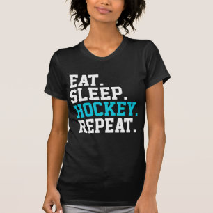 T-shirt Mangez Sleep Hockey Repeat -Amateurs de hockey