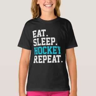 T-shirt Mangez Sleep Hockey Repeat -Amateurs de hockey