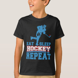 T-shirt Mangez Sleep Hockey Répéter drôle pour les joueurs