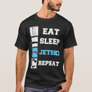 T-shirt Mangez Sleep Jetski Répéter Funny Jet Ski