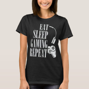 T-shirt Mangez Sleep Jeu Répéter Funny Joueur Garçons Enfa