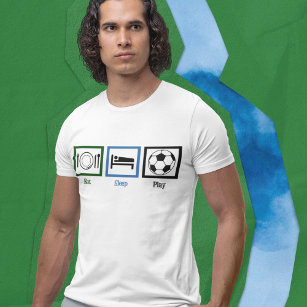 T-shirt Mangez Sleep Jouer Soccer