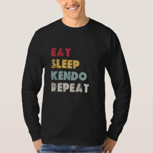T-shirt Mangez Sleep Kendo Répéter Bamboo Sword Fight Kend