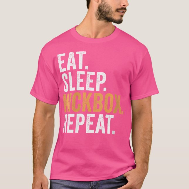 T-shirt Mangez Sleep Kickbox Répéter Funny Kickboxing (Devant)