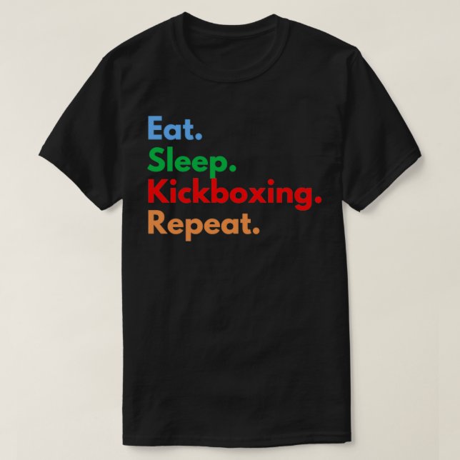 T-shirt Mangez Sleep Kickboxing Répéter Triblend (Design devant)