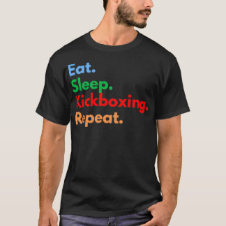 T-shirt Mangez Sleep Kickboxing Répéter Triblend