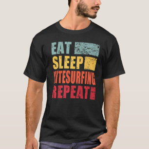T-shirt Mangez Sleep Kite Surfing Répéter